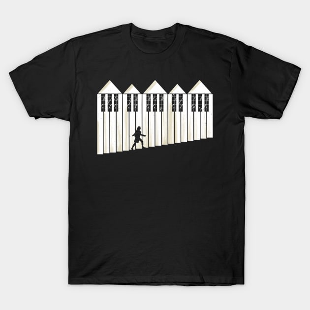 Piano Steps T-Shirt by Piercek25